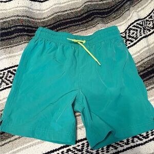 Old Navy Turquoise Swim Shorts with Yellow Accent